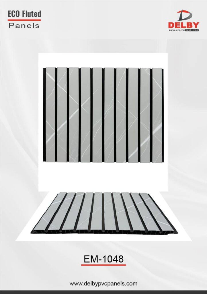 Fluted Panels -10 Flutes PVC Fluted Panels EM-1048 | Delby PVC Panels
