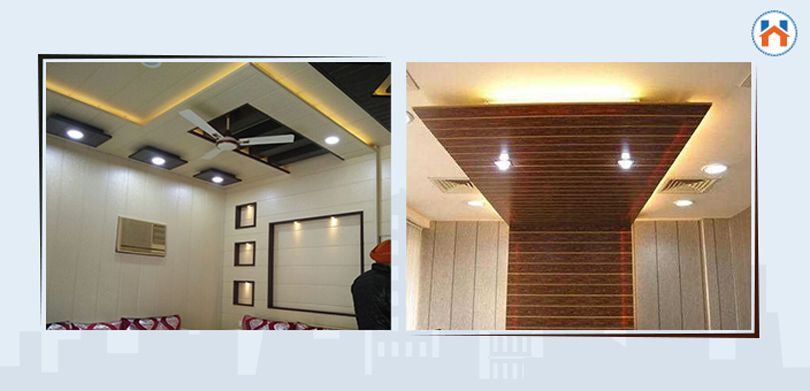 Delby PVC false ceiling designs for living room, bedroom, kitchen, and bathroom