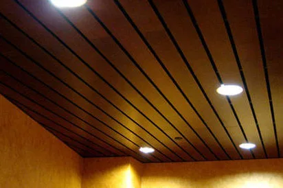Modern PVC sheet false ceiling design in living room – stylish, durable & waterproof