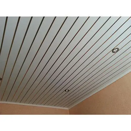 Modern PVC sheet false ceiling design in living room – stylish, durable & waterproof