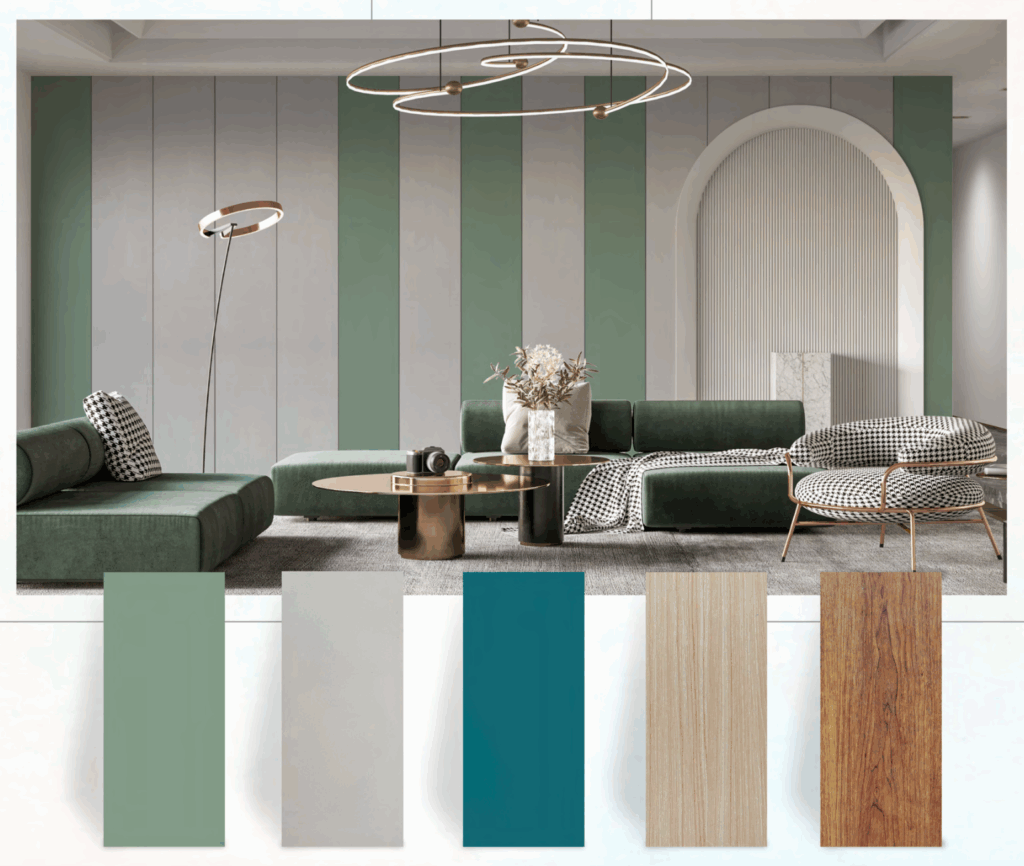 Close-up of durable Bamboo Charcoal Wood Veneer Panels 