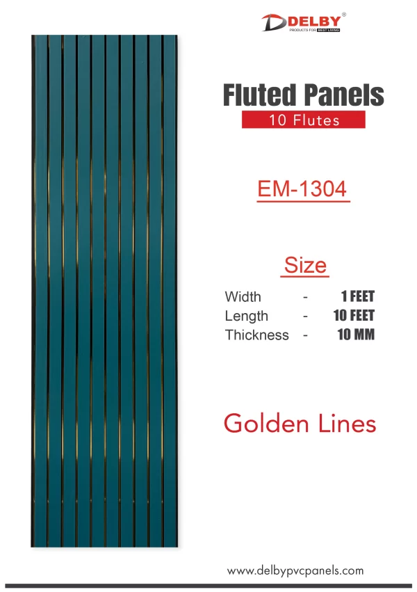 Eco Fluted Golden Lines