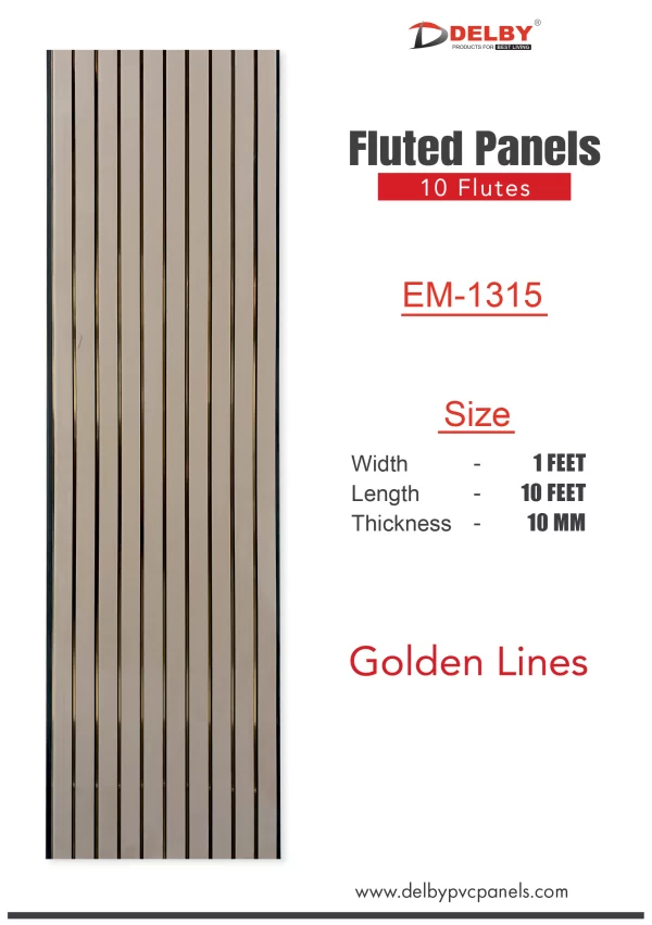 Eco Fluted Golden Lines