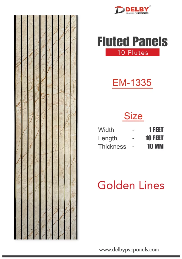 Eco Fluted Golden Lines