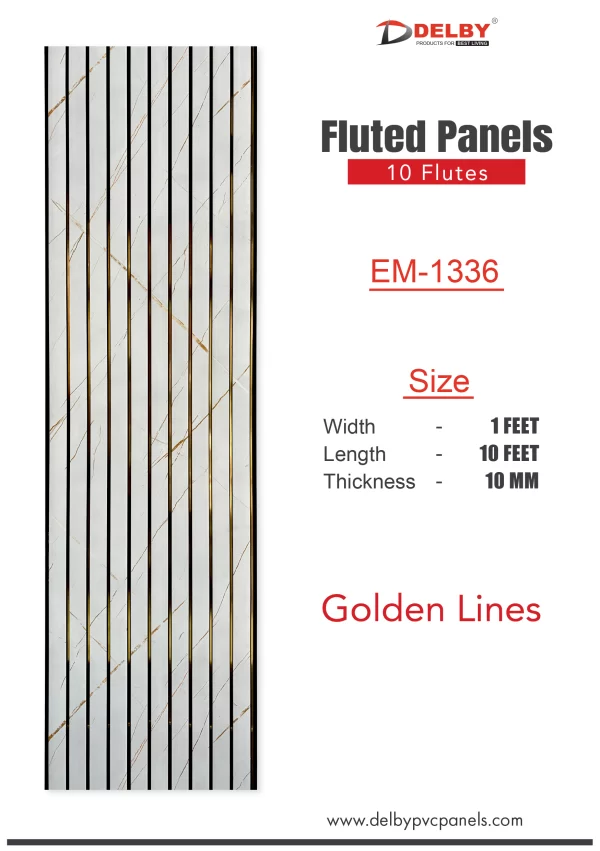 Eco Fluted Golden Lines