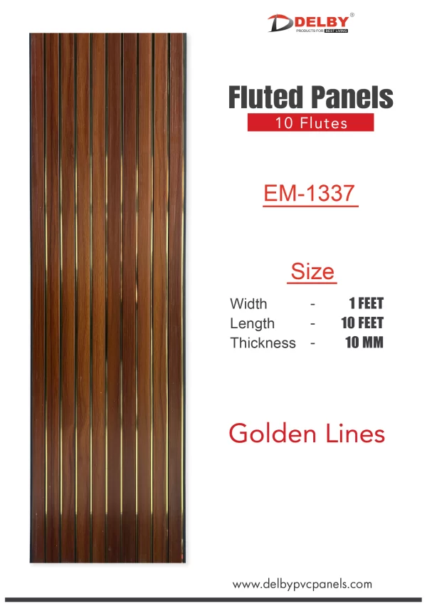 Eco Fluted Golden Lines