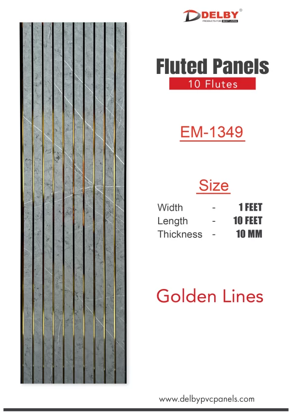 Eco Fluted Golden Lines