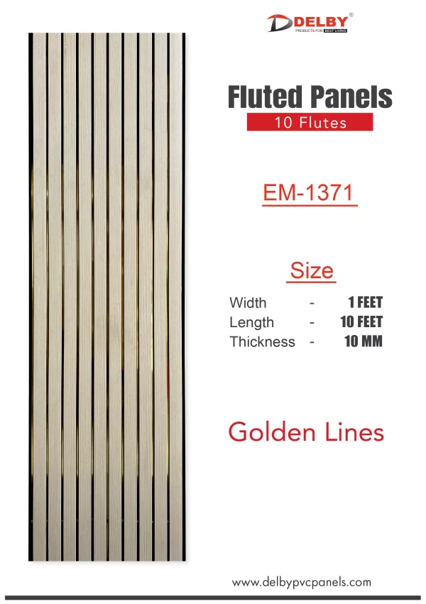 Eco Fluted Golden Lines
