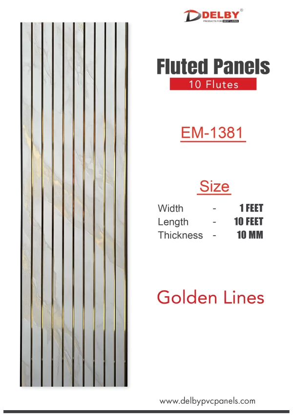Eco Fluted Golden Lines