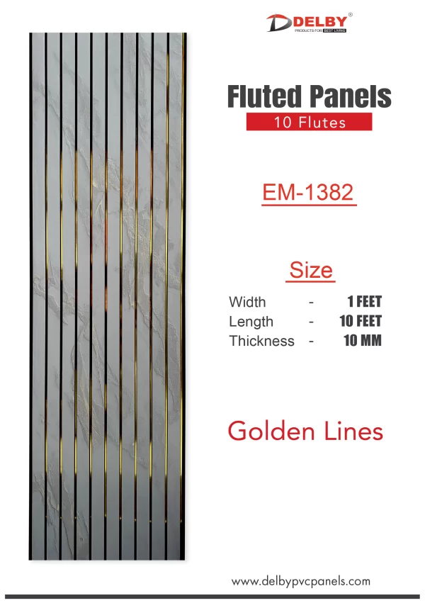 Eco Fluted Golden Lines