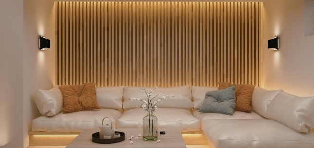 Fluted Wall Panels Living Room