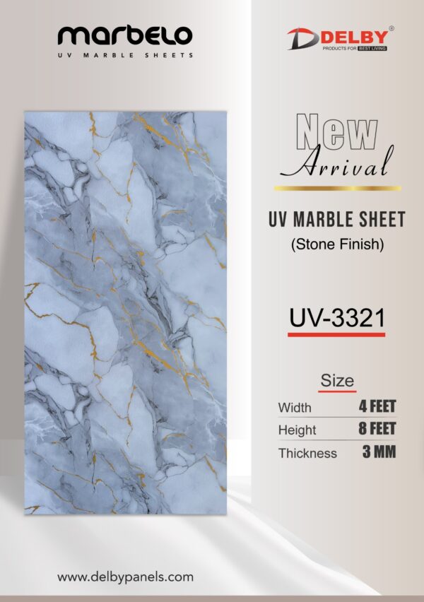 UV Marble Sheets-Stone Finish