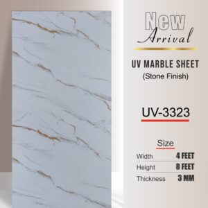 UV Marble Sheets-Stone Finish