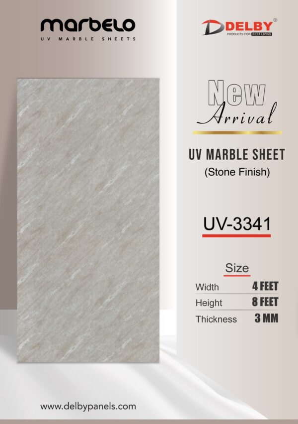 UV Marble Sheets-Stone Finish