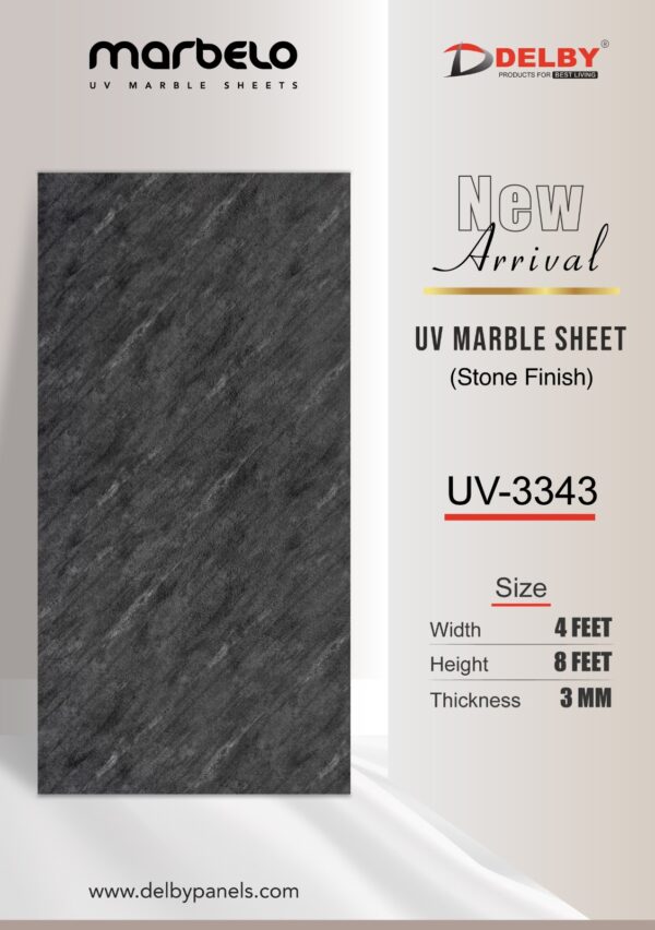 UV Marble Sheets-Stone Finish