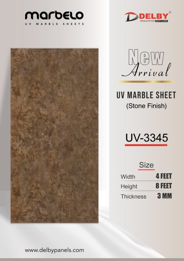 UV Marble Sheets-Stone Finish