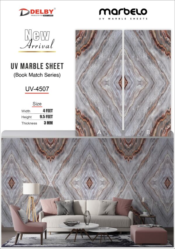 UV Marble Sheets-Book Match Series