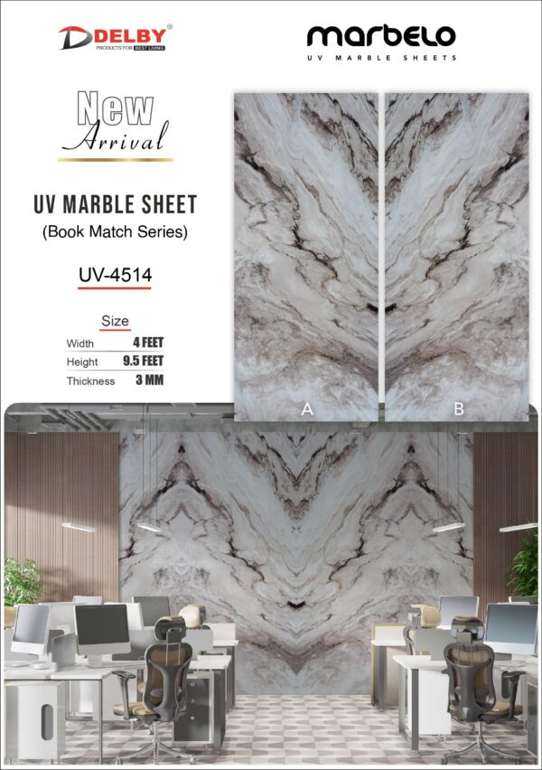 UV Marble Sheets-Book Match Series