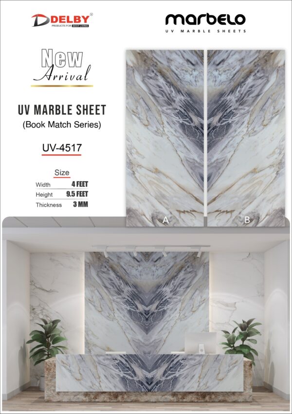 UV Marble Sheets-Book Match Series