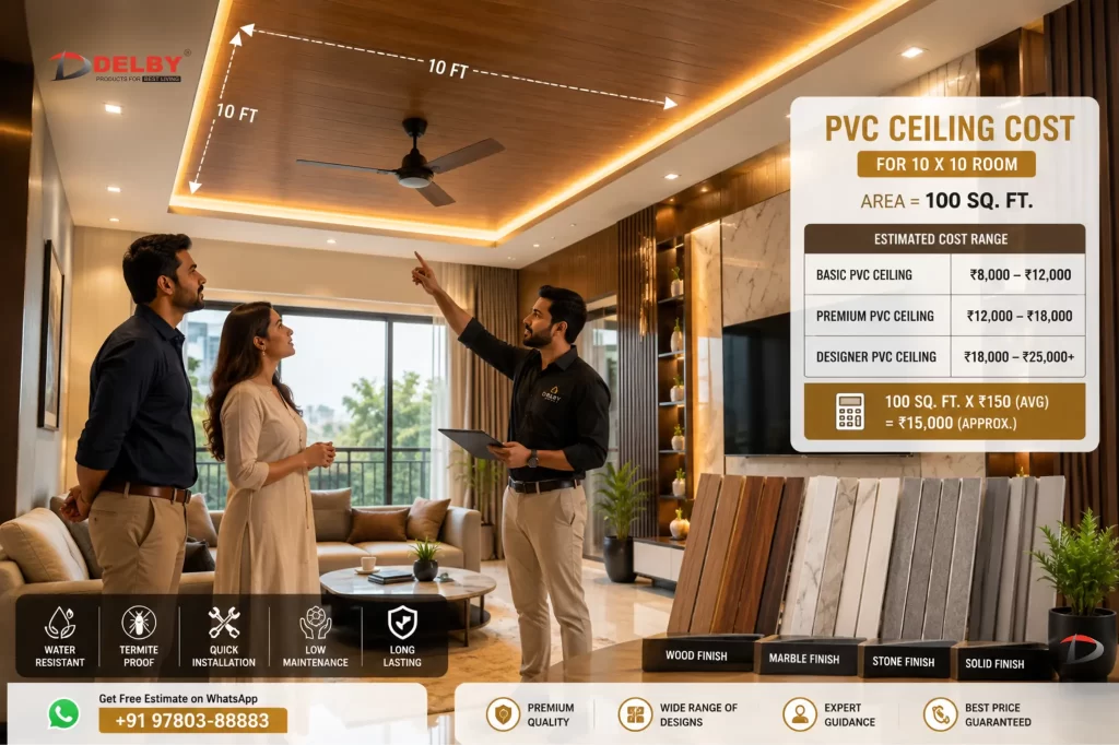 COST OF 10 BY 10 PVC CEILING TABLE