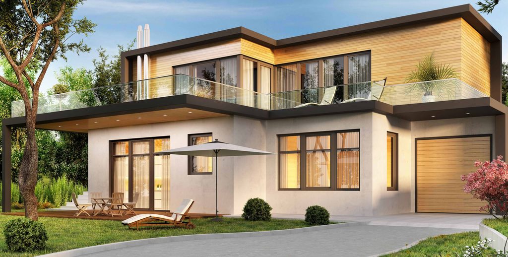 Modern commercial and residential facade design concepts featuring weather-resistant Sapphex exterior wall cladding panels in natural wood and stone finishes.