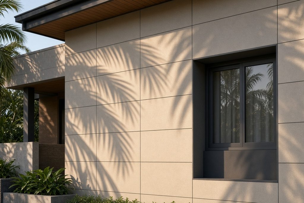 Mechanical fixing and expansion joint installation for PVC exterior wall panels in India